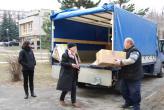 Delivery transportation of three-dimensional entries - Art school Olomouc