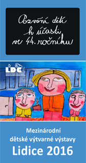 Pozvání dětí k účasti ve 44. ročníku Mezinárodní dětské výtvarné výstavy Lidice 2016